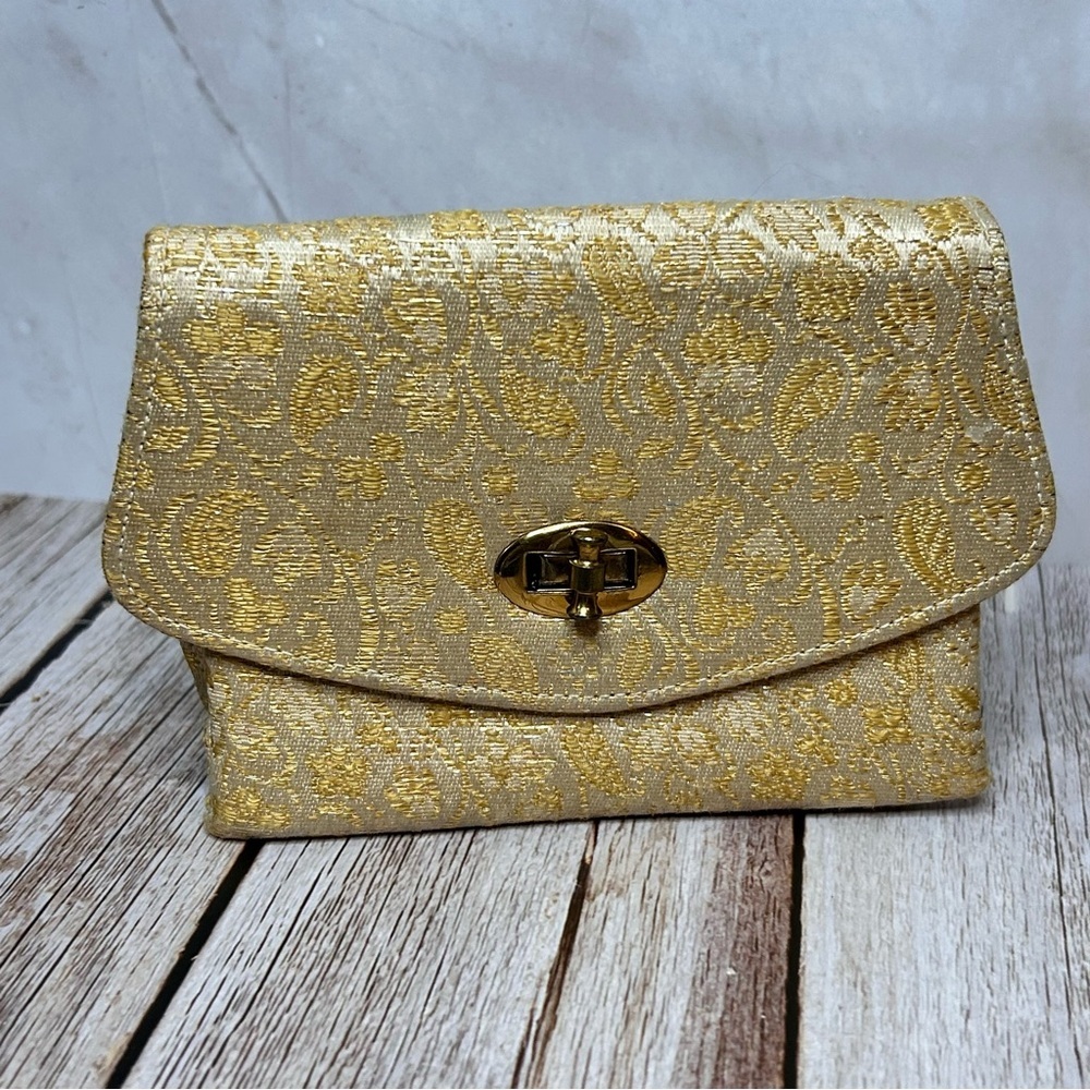 Vintage Britemode Mini Gold Patterned Clutch